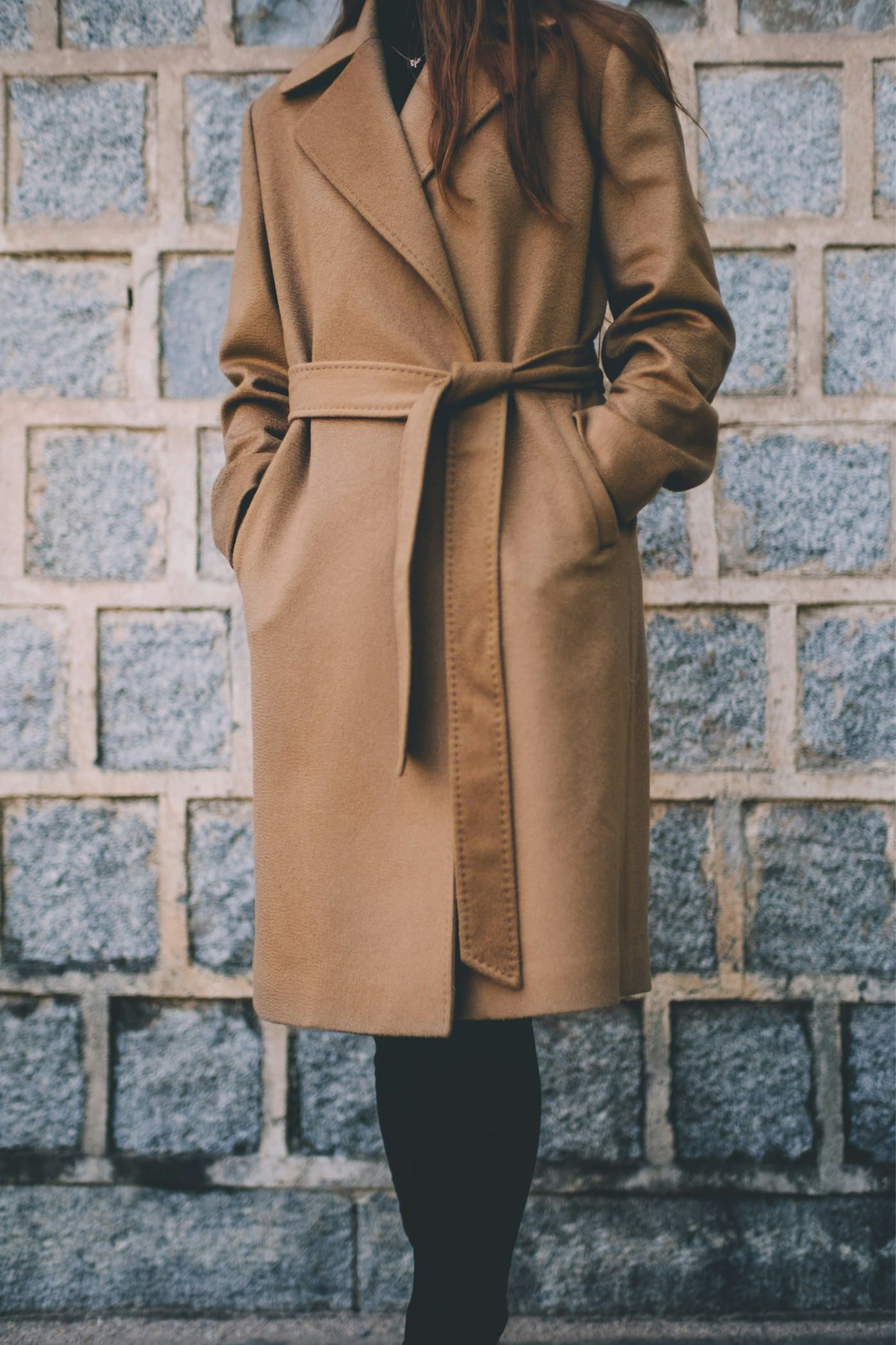 A camel wool coat