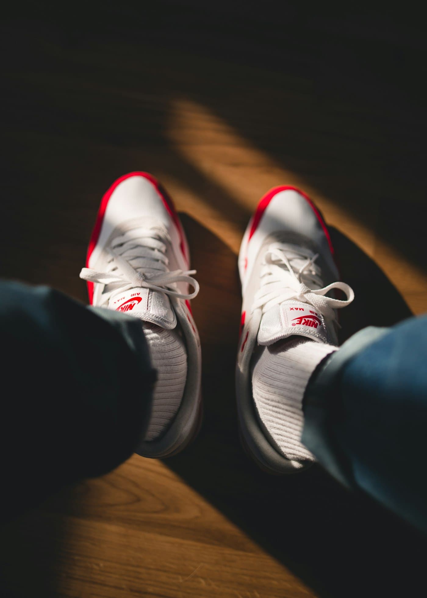 A row of sneakers